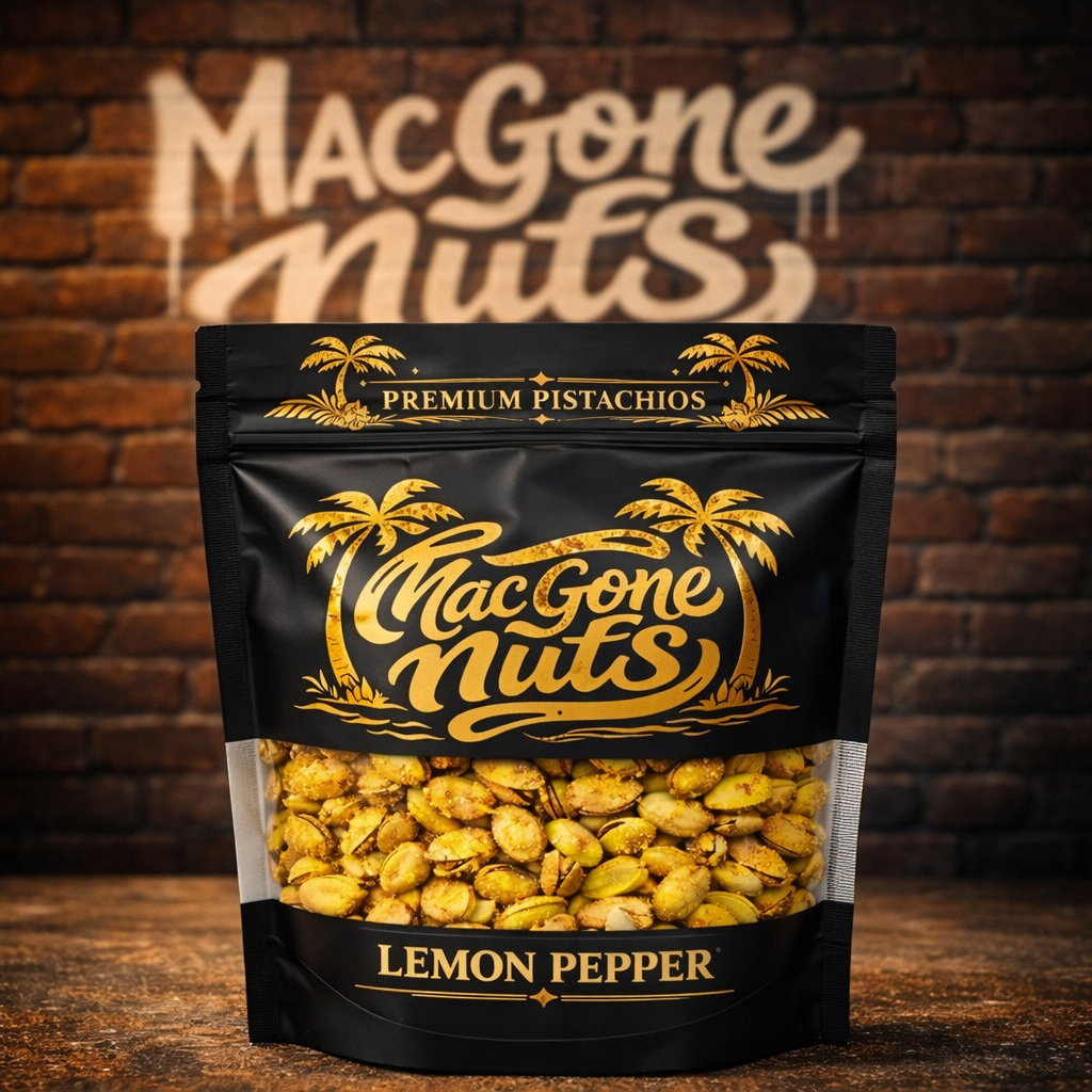 Lemon Pepper Premium Pistachios 1 Lb Bag
